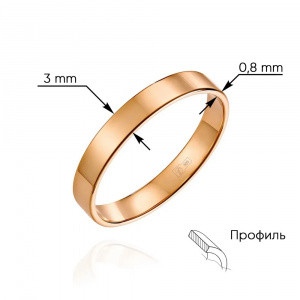 Кольцо Евро (3 mm) 113000